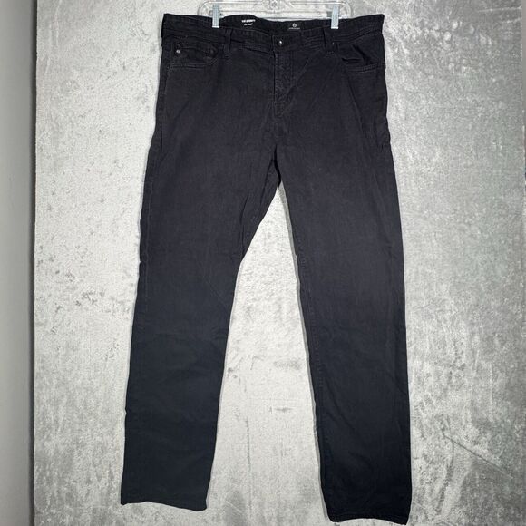 AG Adriano Goldschmied Jeans Mens 40x34‎ Black The Everett Slim Straight Casual - Picture 2 of 10